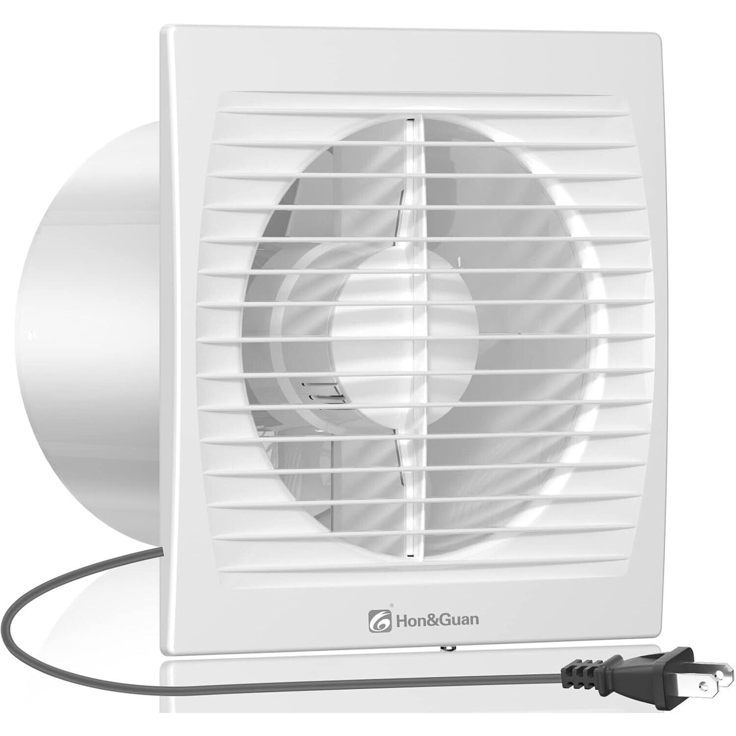 Hon&Guan 6" Quiet 45dB Wall Ceiling Mount Exhaust Fan Bathroom Garage HGA-150C