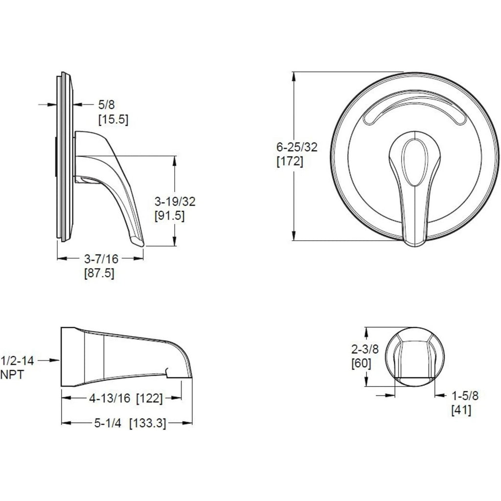 Pfister R89010K R89-010K Pfirst Series Tub Only Trim Kit, PVD Brushed Nickel NEW
