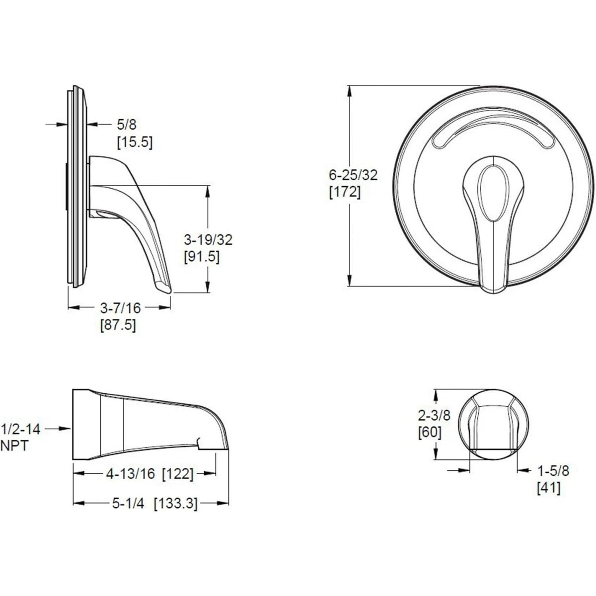 Pfister R89010K R89-010K Pfirst Series Tub Only Trim Kit, PVD Brushed Nickel NEW