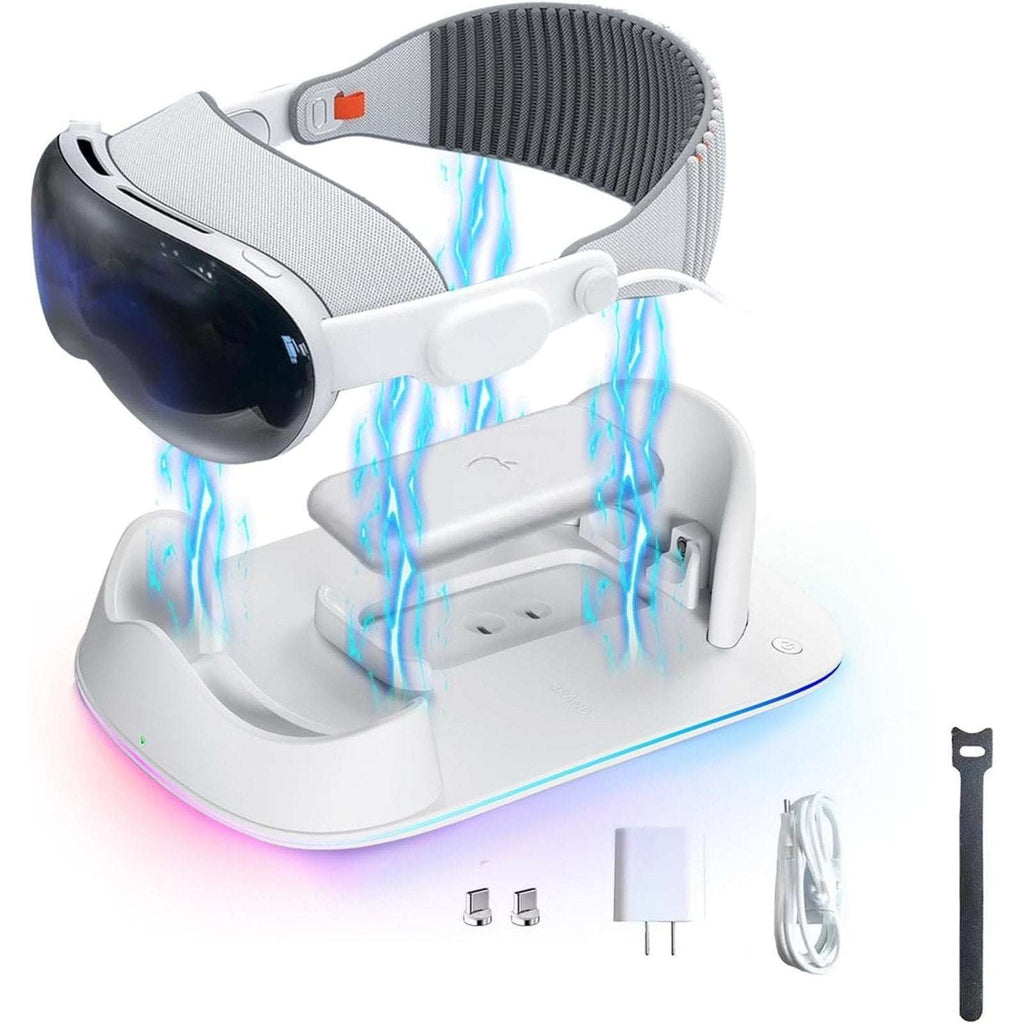 for Apple Vision Pro Magnetic Charging Dock Stand w/ AR Technology & RGB Light