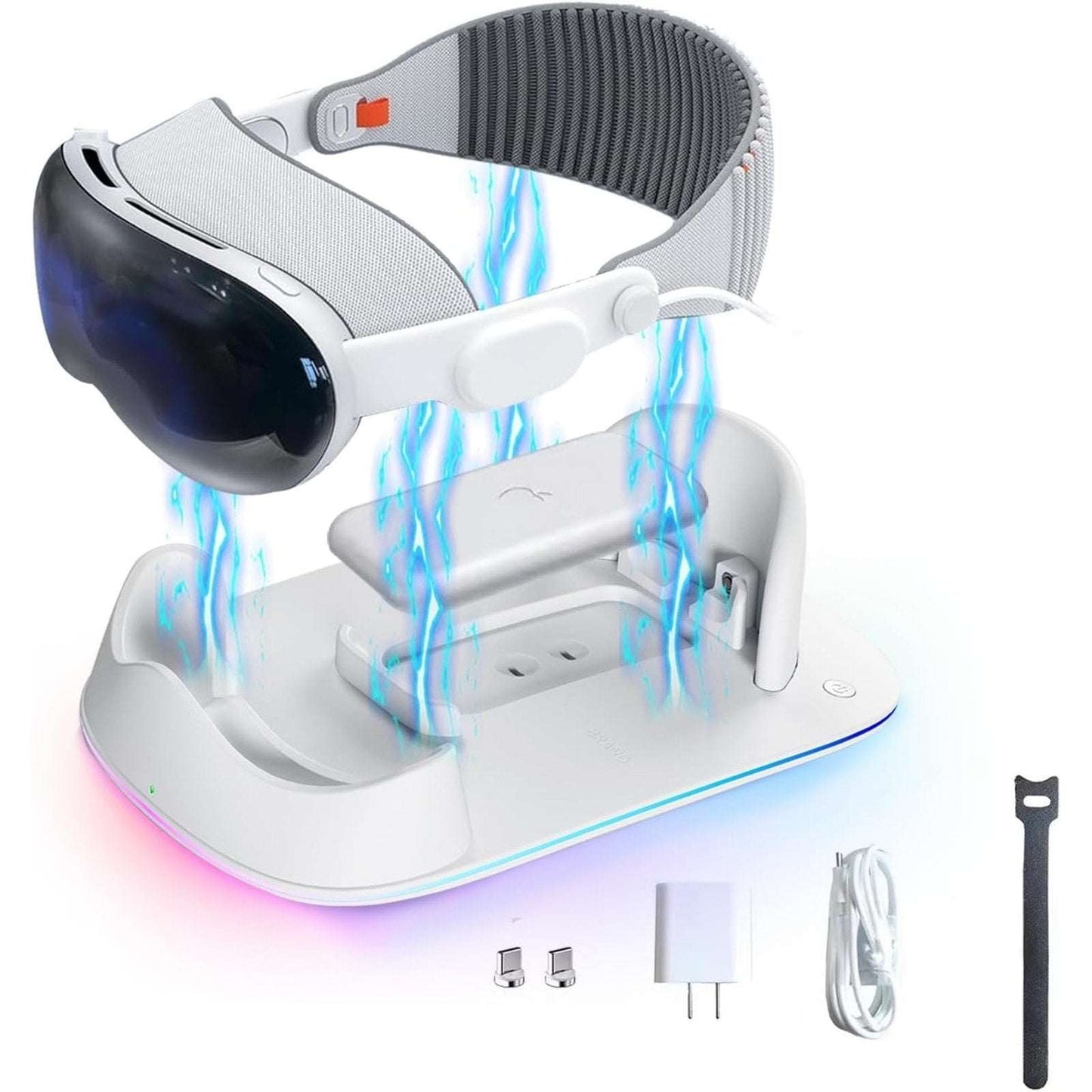 for Apple Vision Pro Magnetic Charging Dock Stand w/ AR Technology & RGB Light
