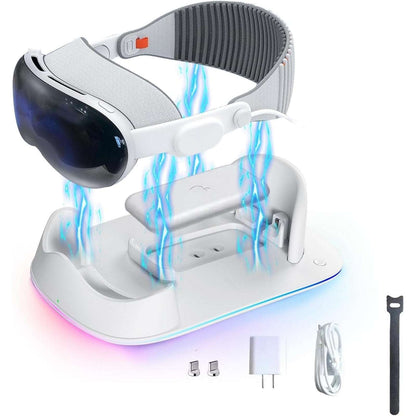 for Apple Vision Pro Magnetic Charging Dock Stand w/ AR Technology & RGB Light