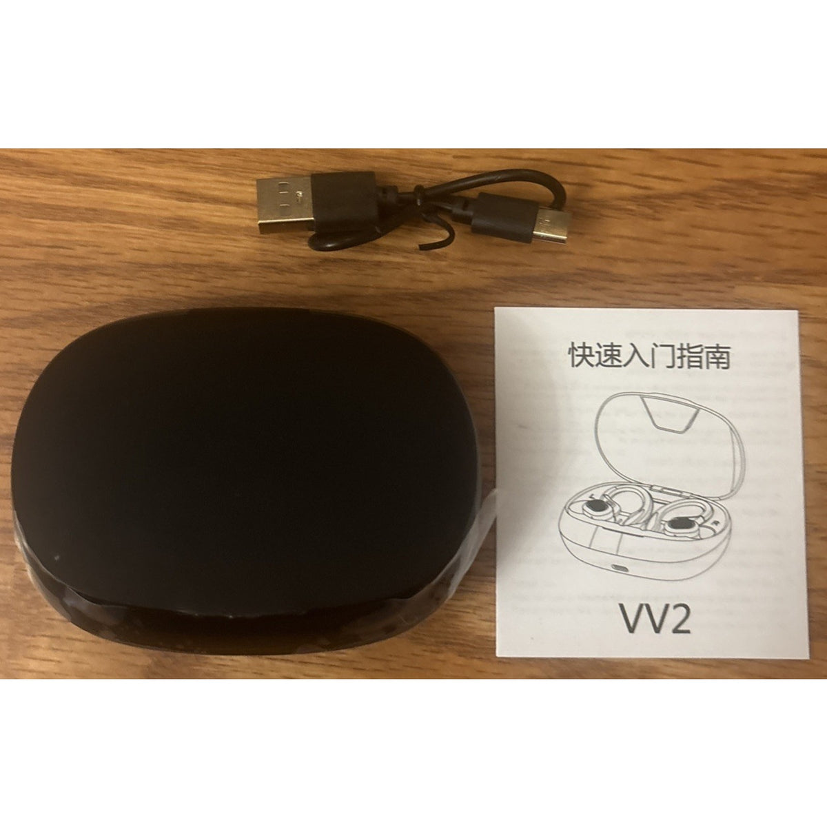 VV2 Wireless Bluetooth Earhooks Sports EarBuds W/ Charging Case IPX6 Waterproof