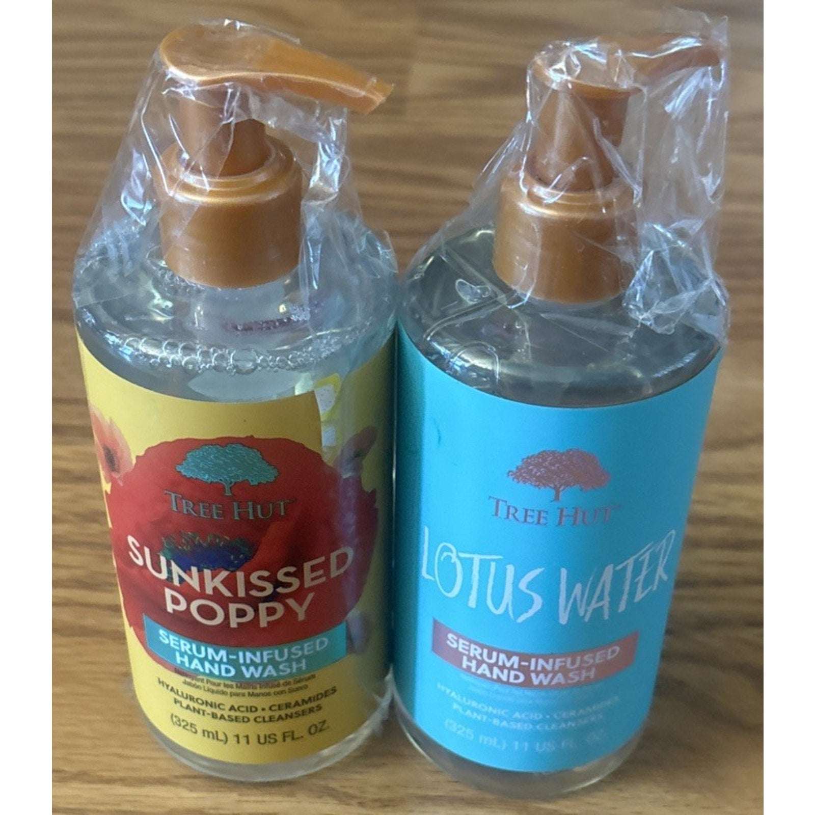 2PC Tree Hut Serum-Infused Hand Wash Sunkissed Poppy & Lotus Water Hyaluronic Ac