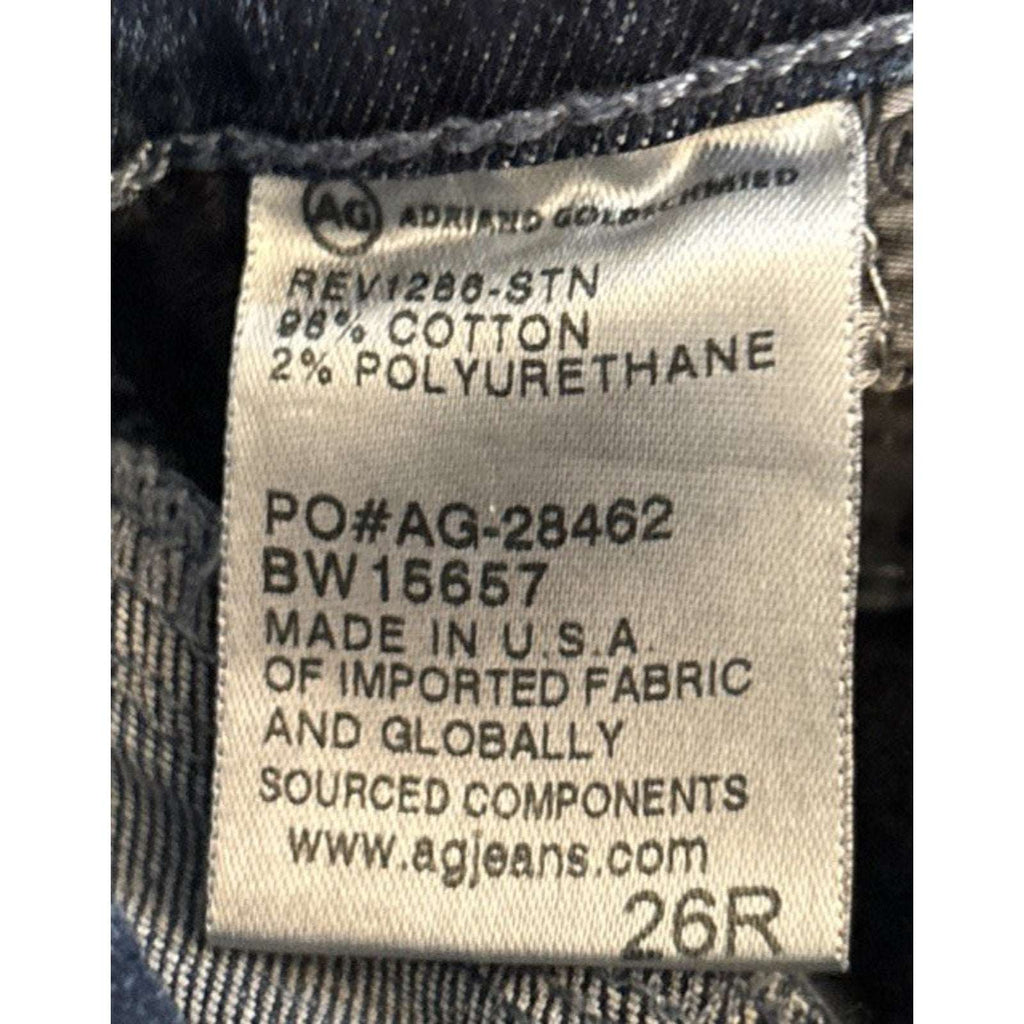 AG Adriano Goldschmied The Stevie Slim Straight Medium Blue Jeans Size 26