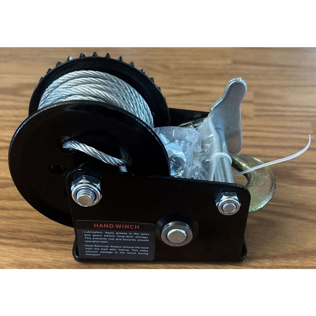 800LBS Hand Crank Winch 26FT Cable Towing ATV Boat Trailer 2-Way Ratchet 3.2:1