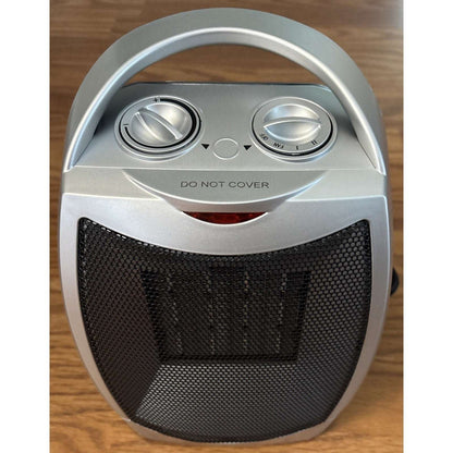 Electric Space Heater Fan w/ Adj Thermostat 1500W Overheat Protection Auto-Off