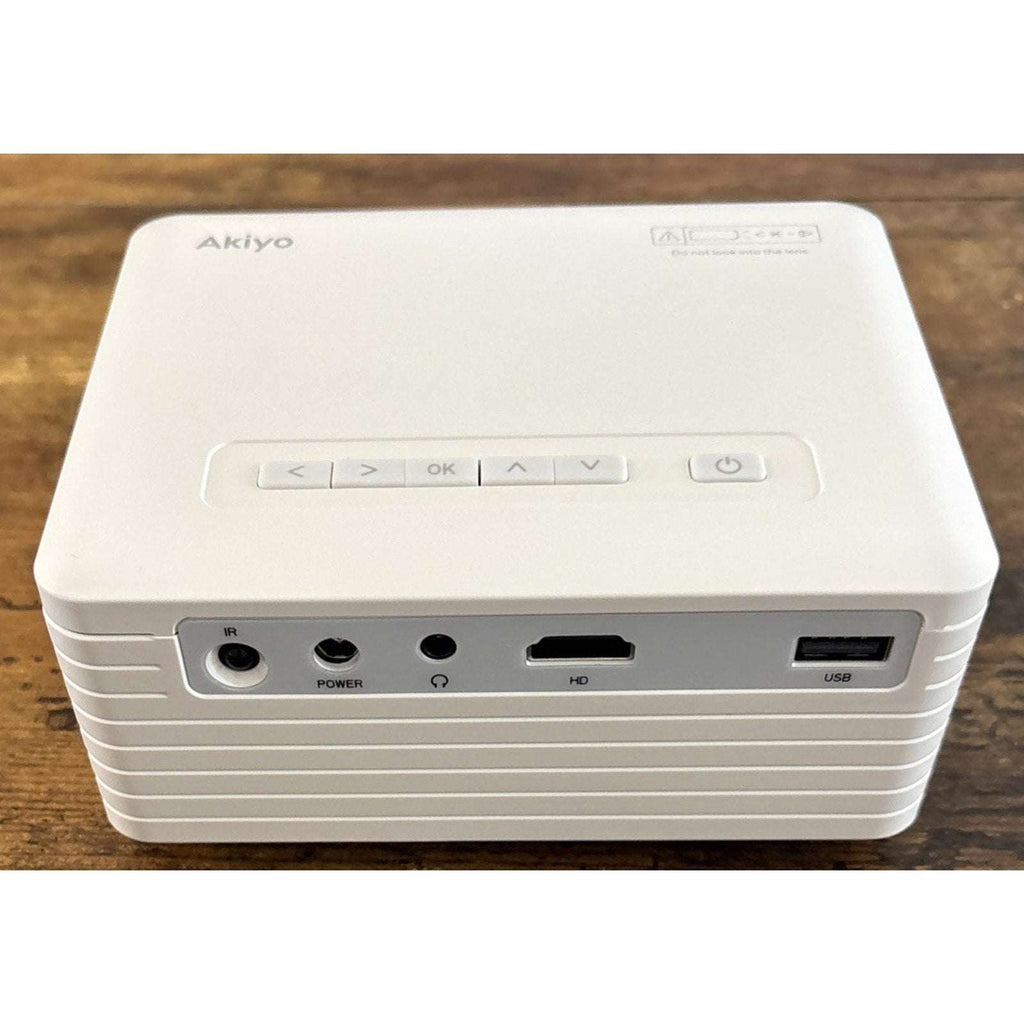 Akiyo WiFi Led Portable Projector w/ Stand & Remote Bundle iOS Android PC PS5