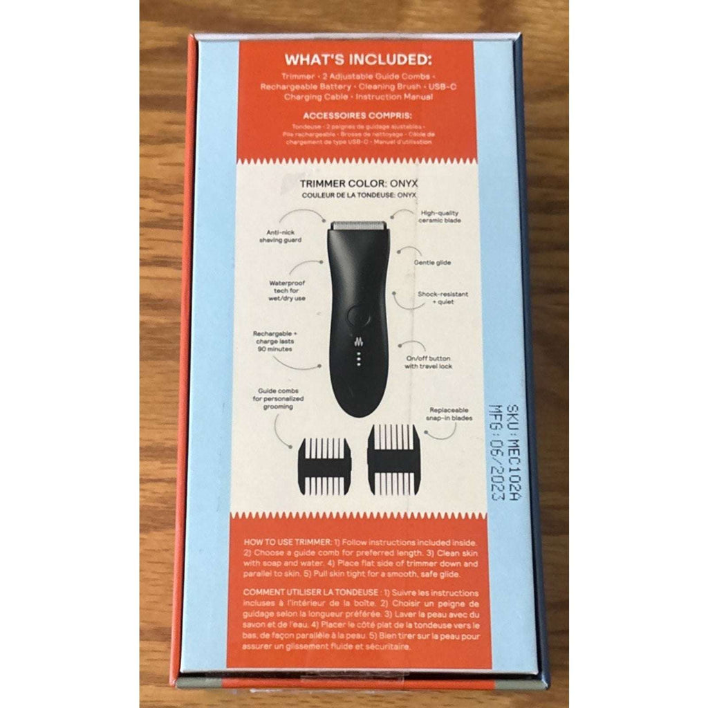 Meridian The Trimmer Whole Body Hair Trimmer Waterproof & Rechargeable in ONYX