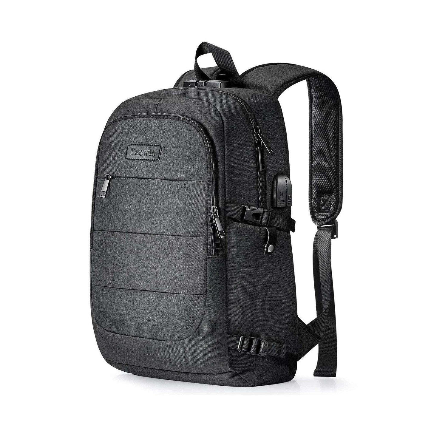 Tzowla Travel Laptop Backpack Water Resistant Anti-Theft Bag w USB Charging Port