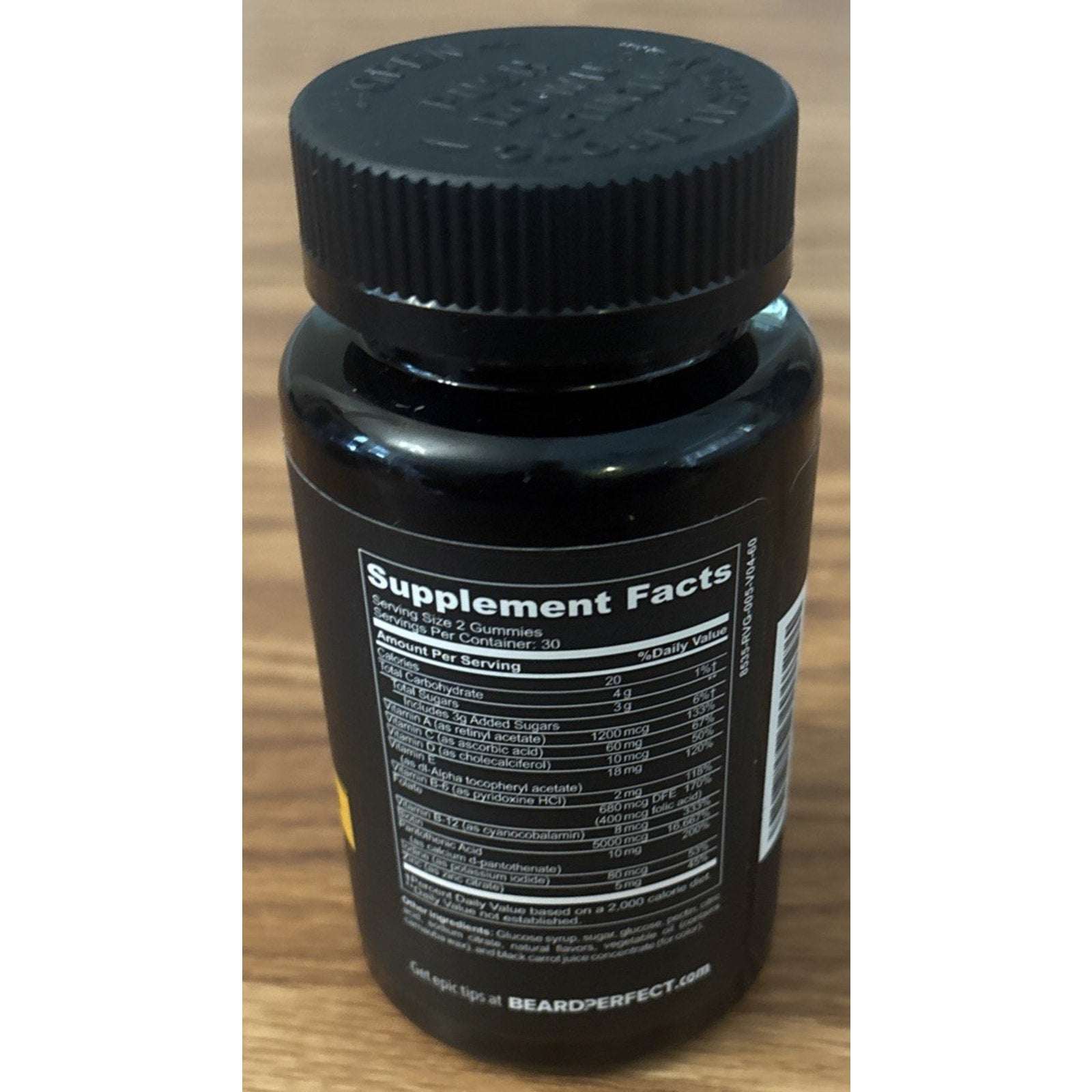 BeardPerfect THICKGROW BIGBEARD Gummies 60 Cherry w/ Biotin Vitamin B12 C D Zinc