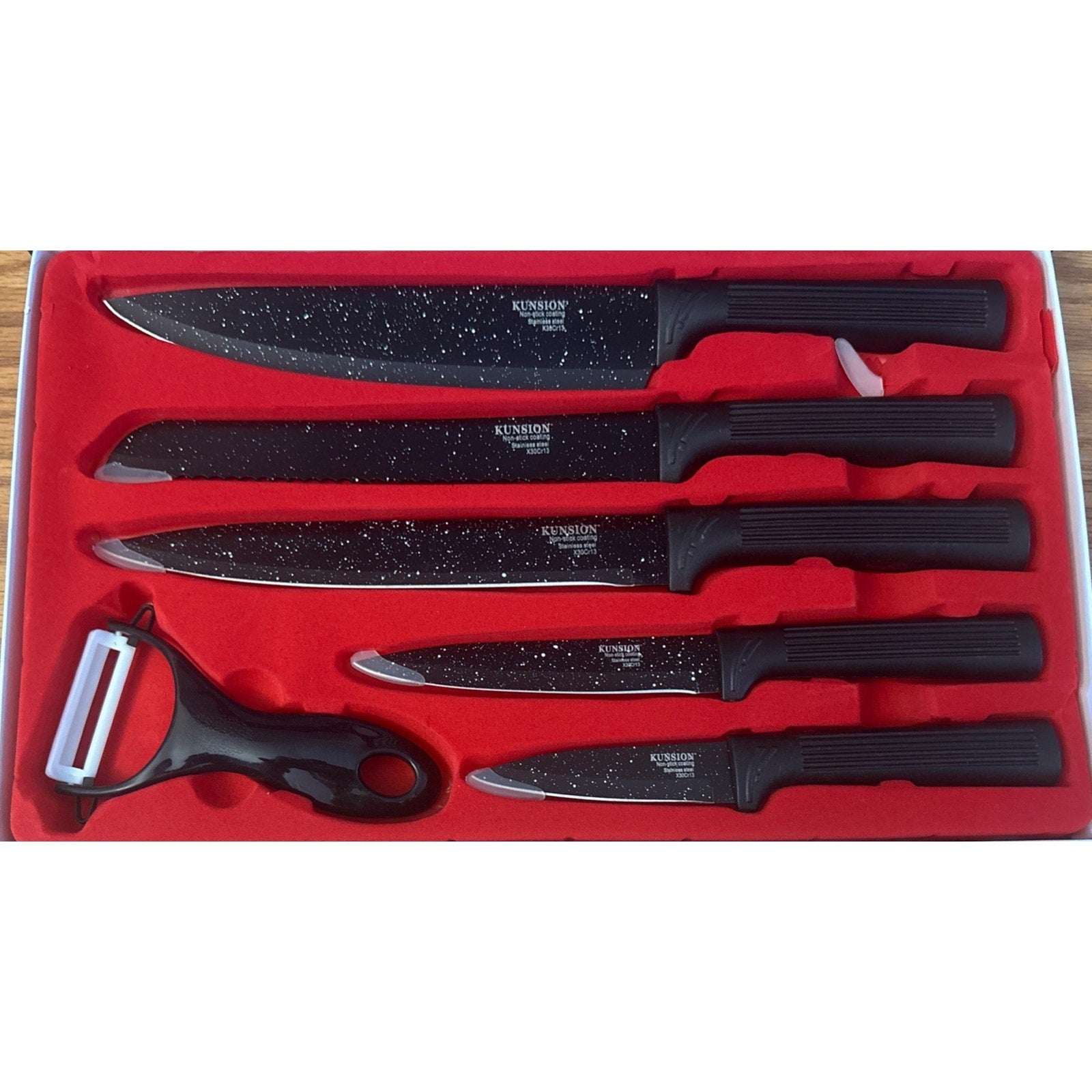 Culinary Knife Set KUNSION KS-0558 Non Stick, Stainless Steel 6 Piece Set