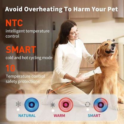 uahPet Fluffy Dog Dryer PRO NTC Smart Temperature Control, Low Noise, Quick Dry