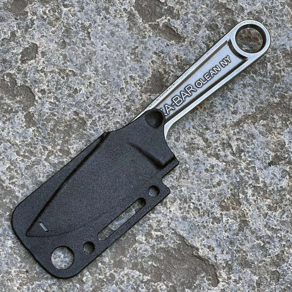 KA-BAR 1119 Forged Wrench Knife 3" 425 Stainless Fixed Blade EDC Sheath USA