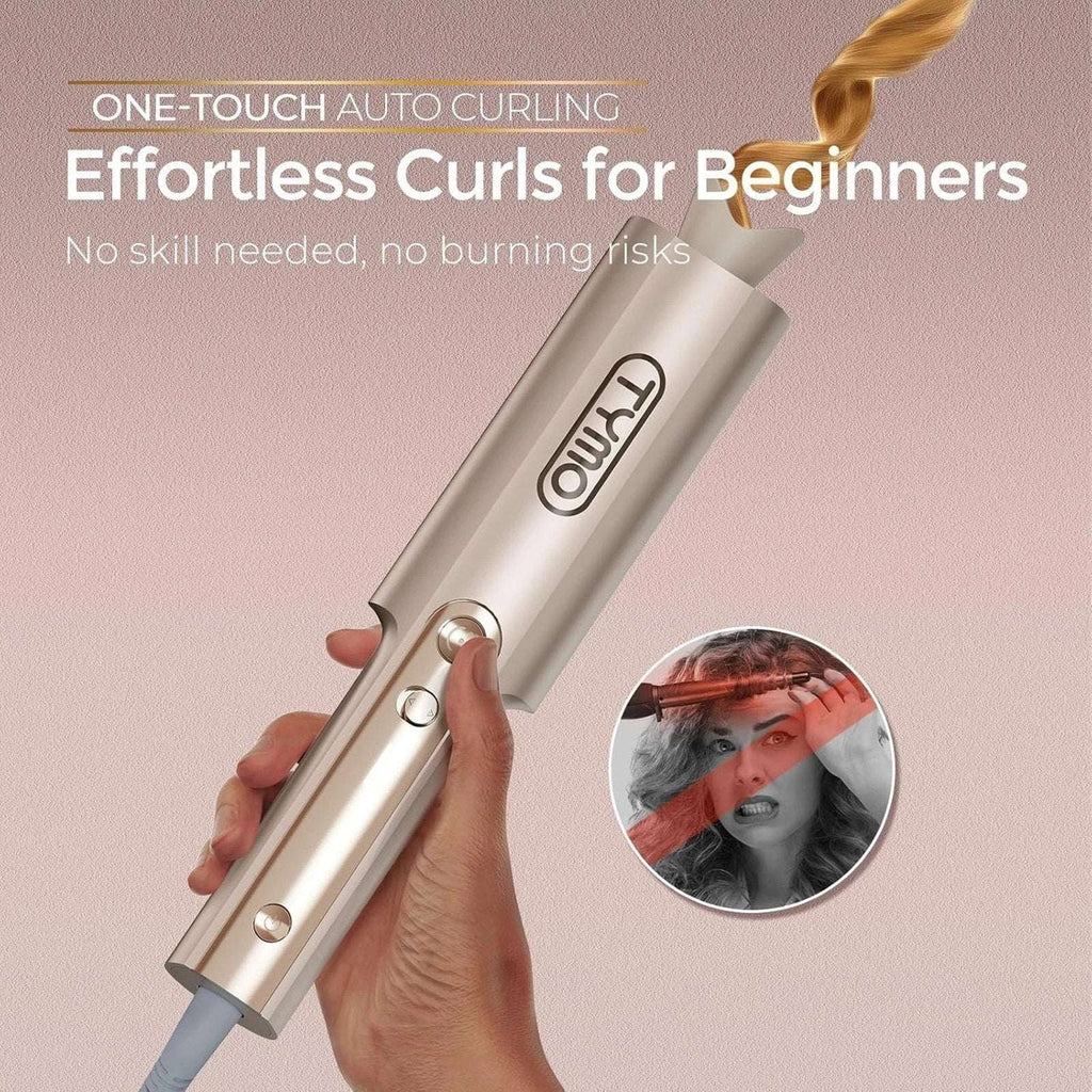 TYMO CurlPro Plus Long Barrel Upgraded Automatic Rotating Curling Iron 1" NEW