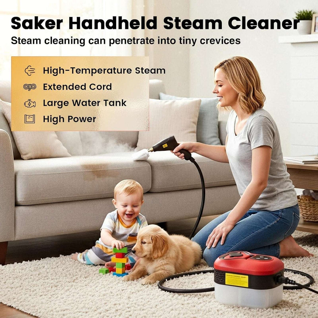 2500W High Temp/Pressure Steam Cleaner, 6 Adjustable Levels, 15s Heat-Up, 1.2L