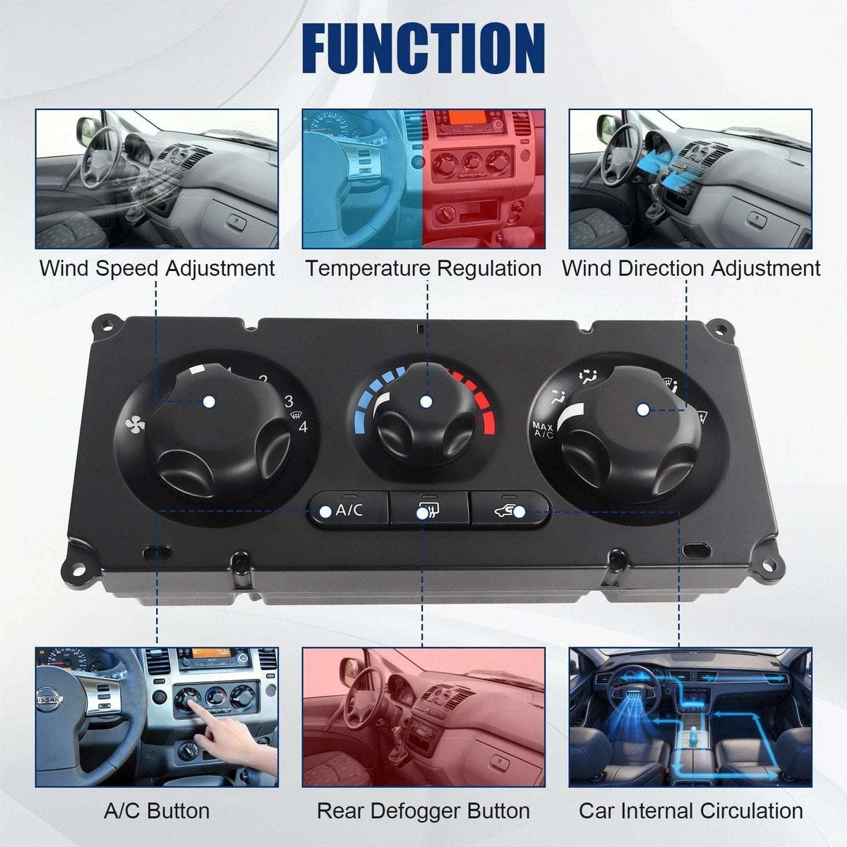 27510JS60B A/C Control Switch Heater Panel For Nissan Frontier Navara D40 07-12