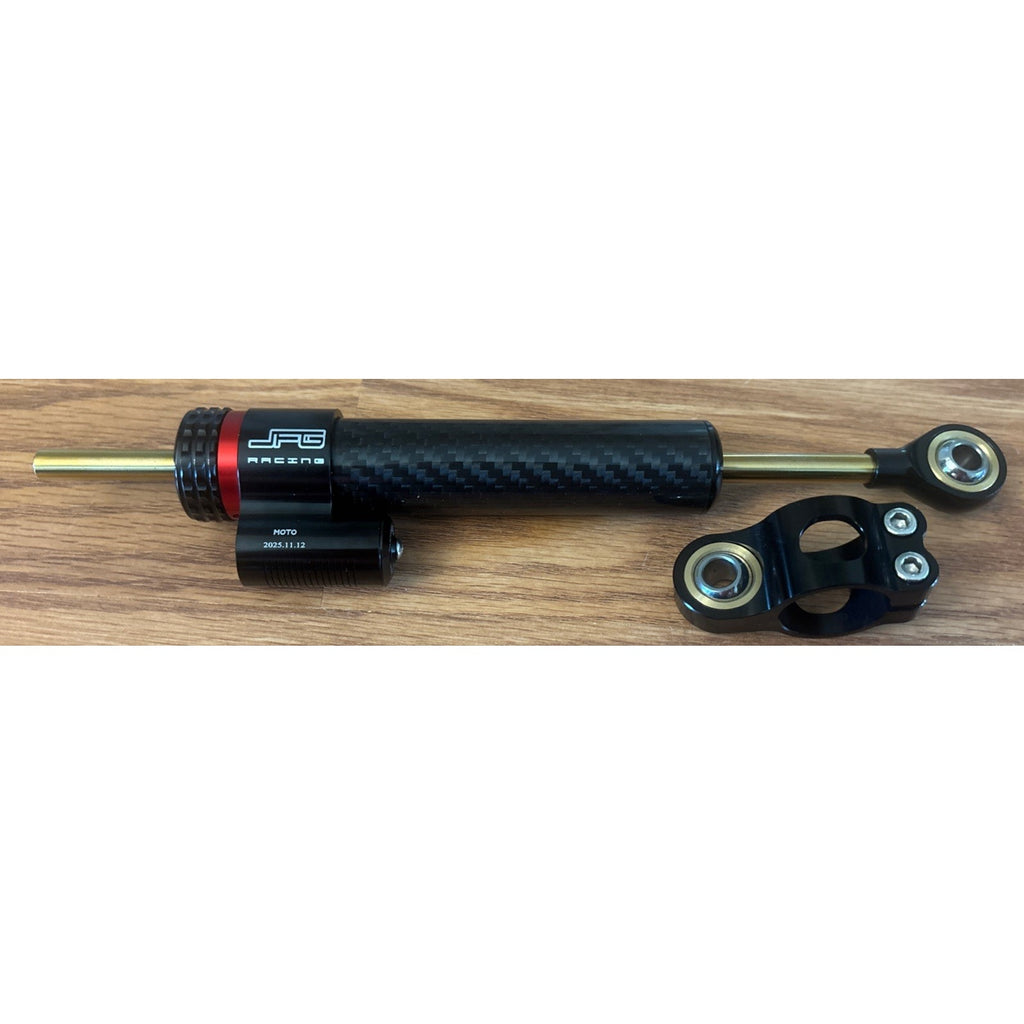 JFG Racing 10" Universal Motorcycle Steering Damper Stabilizer Carbon Fiber