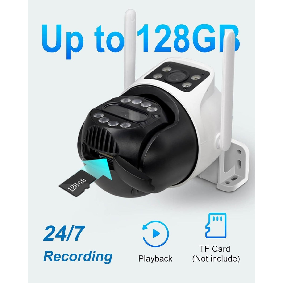 6MP WiFi Camera Outdoor Dual Screen Auto Tracking, Night Vision, 2-Way Intercom