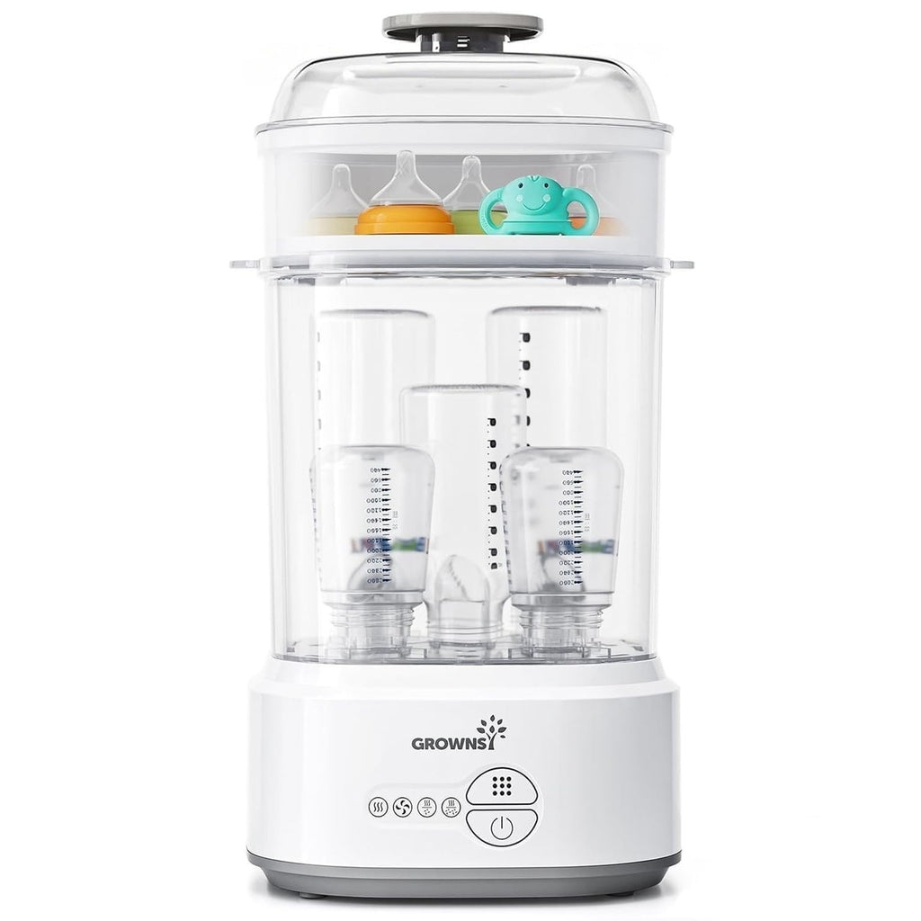 Grownsy Bottle Sterilizer and Dryer Model LS-BE916, Compact Electric Steam Baby