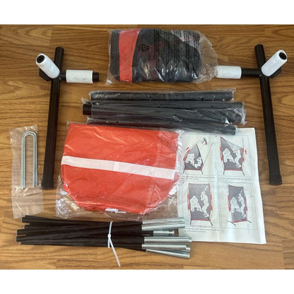 Baseball Batter Dummy Pitching Training Aid Target Durable w Stand & Carry Bag