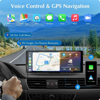 CARPURIDE W903 Smart Multimedia Wireless Carplay & Android Auto with Dash Camera