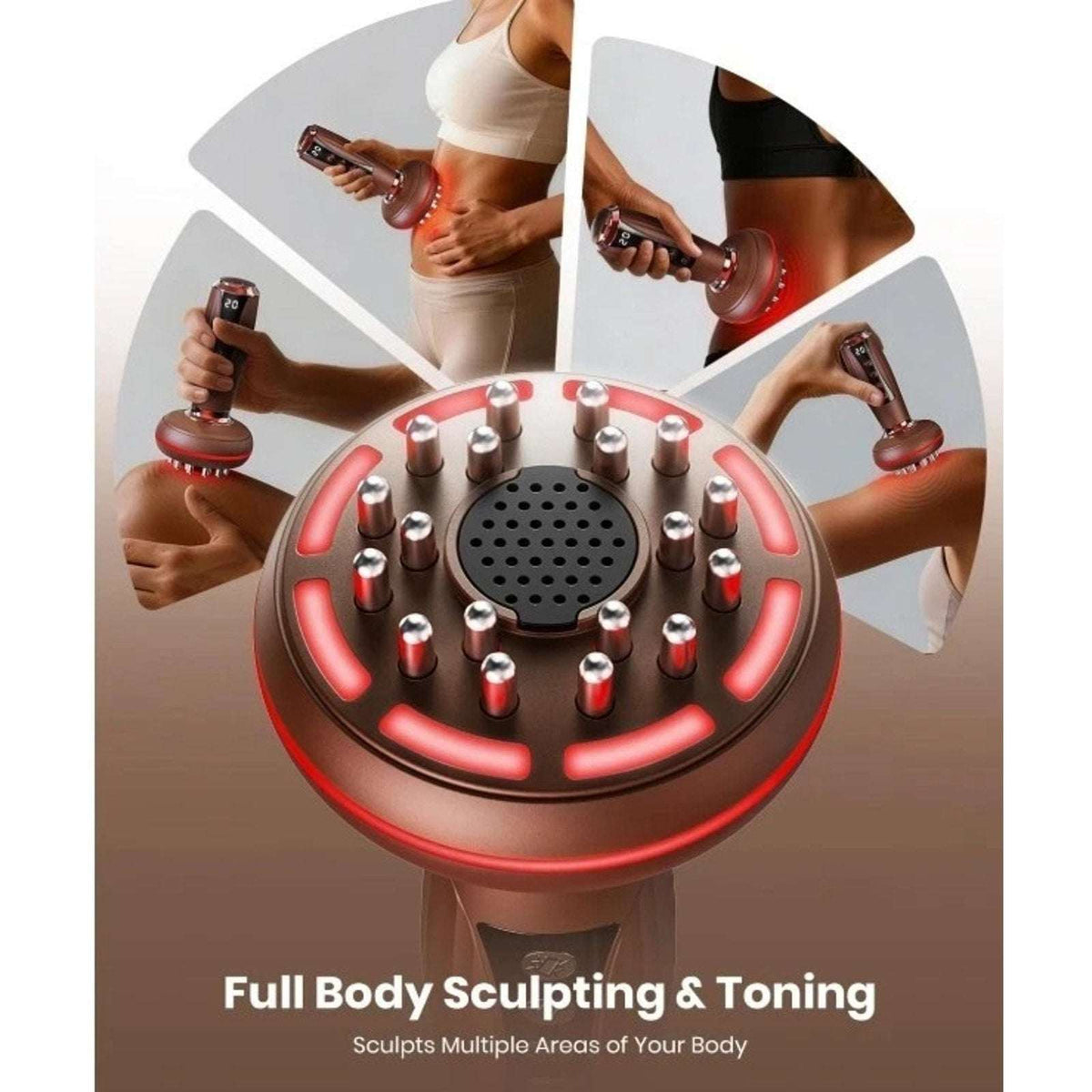 4-in-1 Red Light Lymphatic Drainage Massager Anti Cellulite Body Sculpting Tool