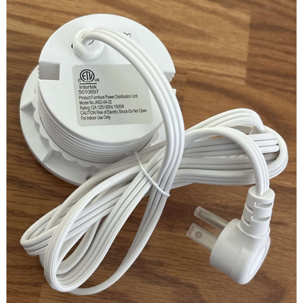 3" Recessed Desktop High-Speed Power Grommet Charging Station 2 Outlets & 3 USB