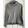 Nike Dri Fit Womens Turtleneck Long Sleeve Sweatshirt Spell Out Logo Gray Size S