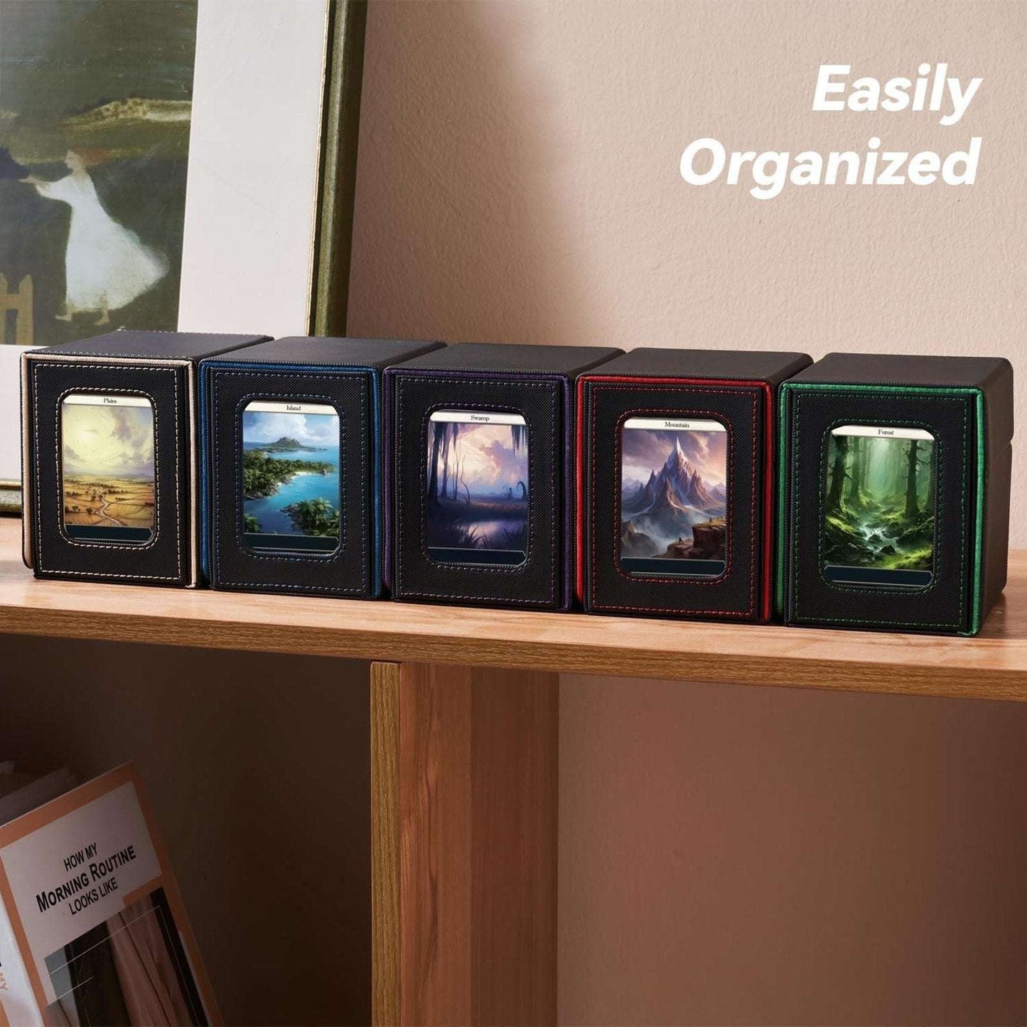 MTG Commander Card & Dice Storage Deck Box Fits 100 Double-Sleeved Waterproof