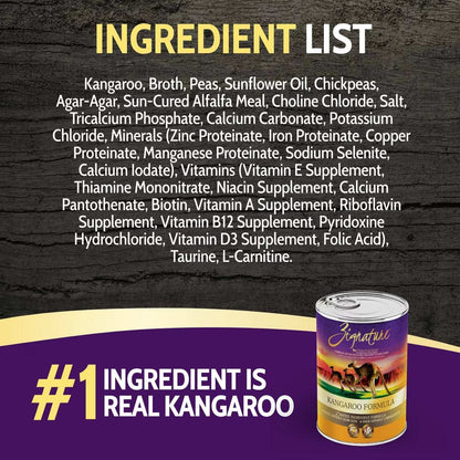 Zignature Kangaroo Limited Ingredient Formula Wet Dog Food 13oz, CASE OF 12