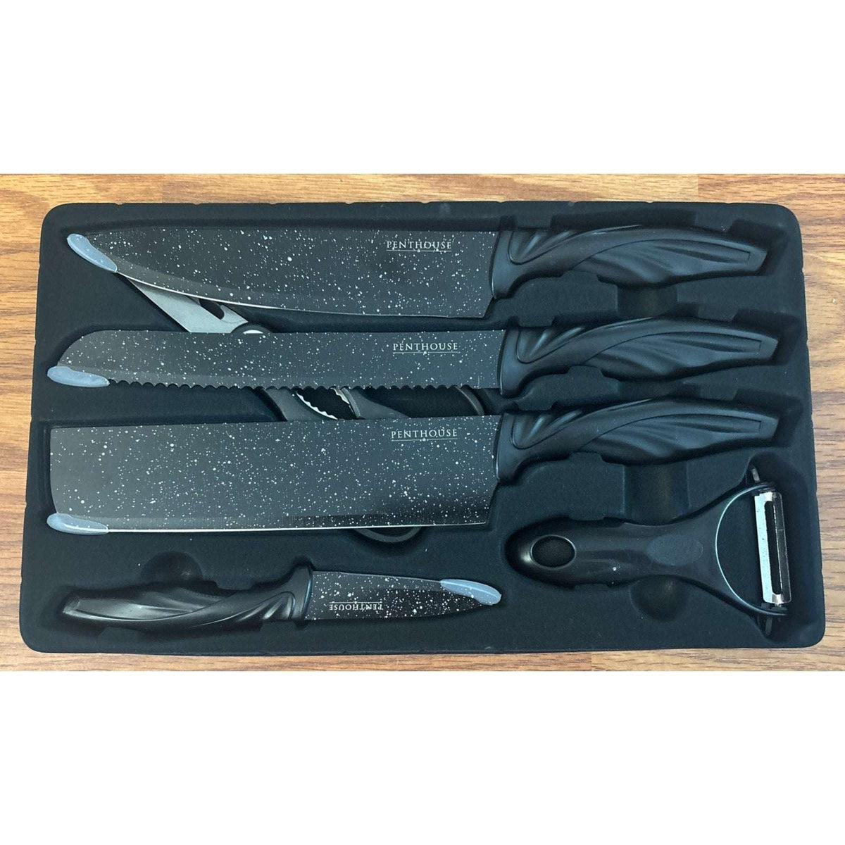 Swiss Culinary Knife Set Penthouse KF-10 Marble Coated Antibacterial 6 Piece Set