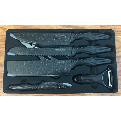 Swiss Culinary Knife Set Penthouse KF-10 Marble Coated Antibacterial 6 Piece Set