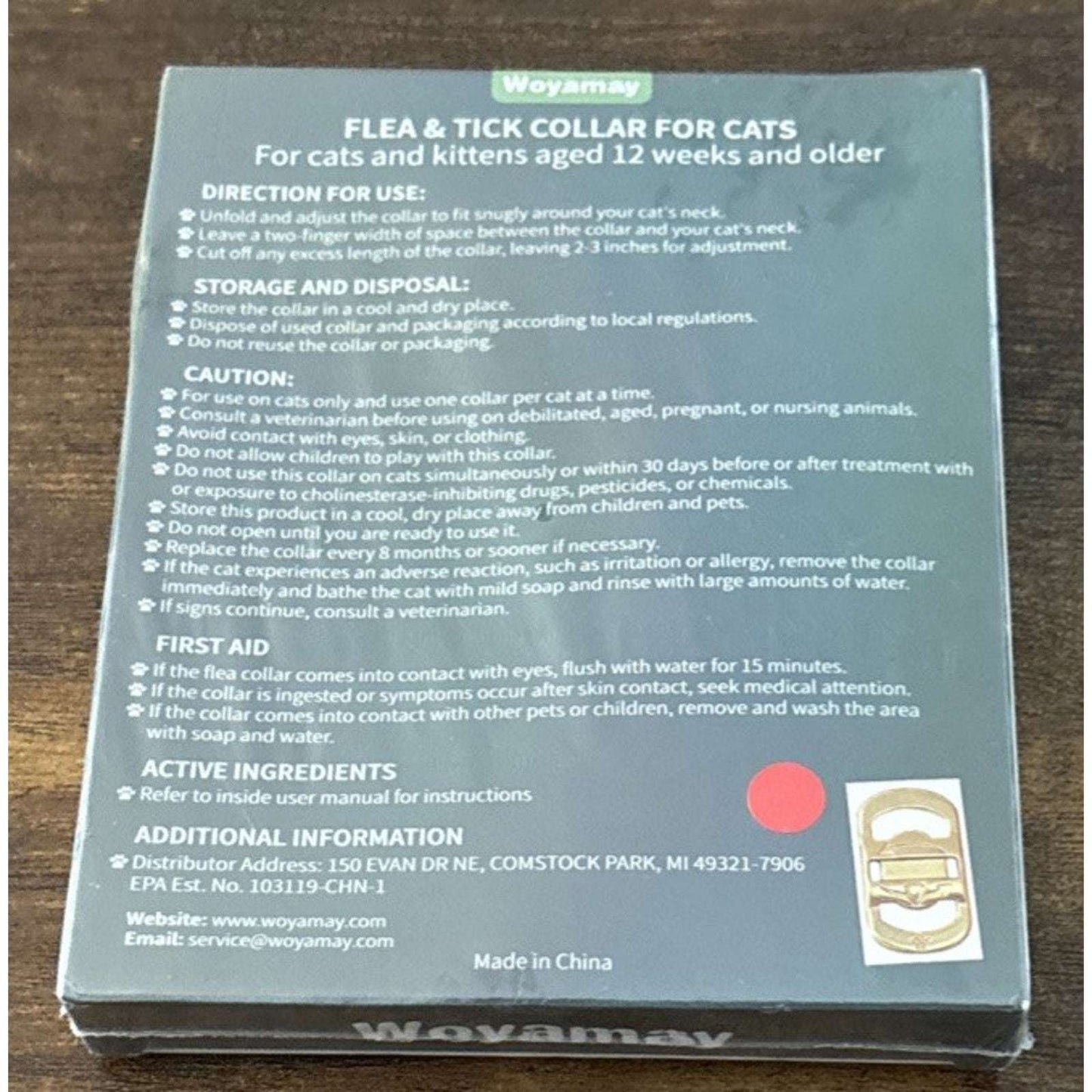 4PK Cat Flea & Tick Prevention Waterproof 32 Month Protection for Cats 12 Weeks+