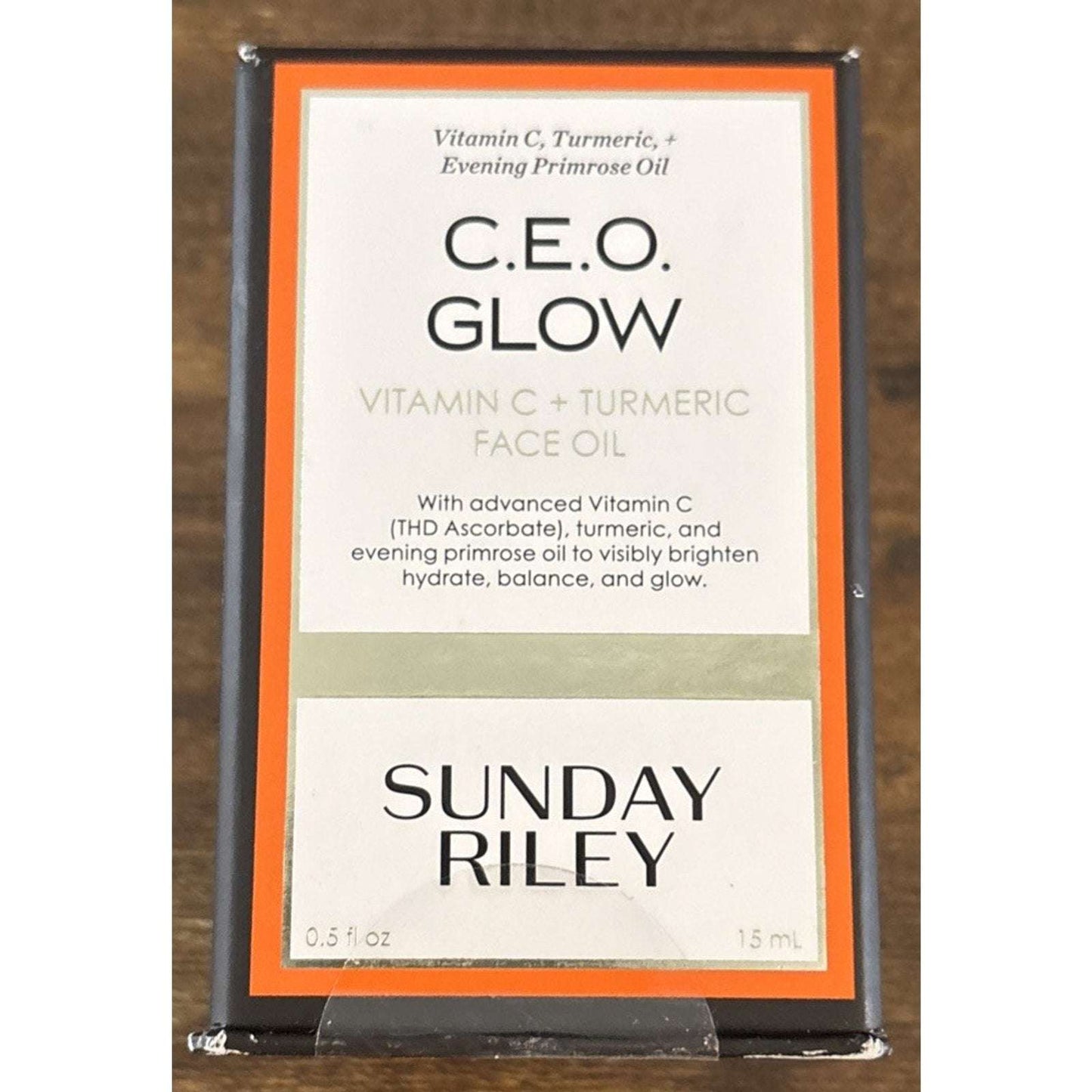 NEW Sunday Riley CEO Glow Vitamin C Turmeric & Primrose Face Oil 0.5oz/15ml