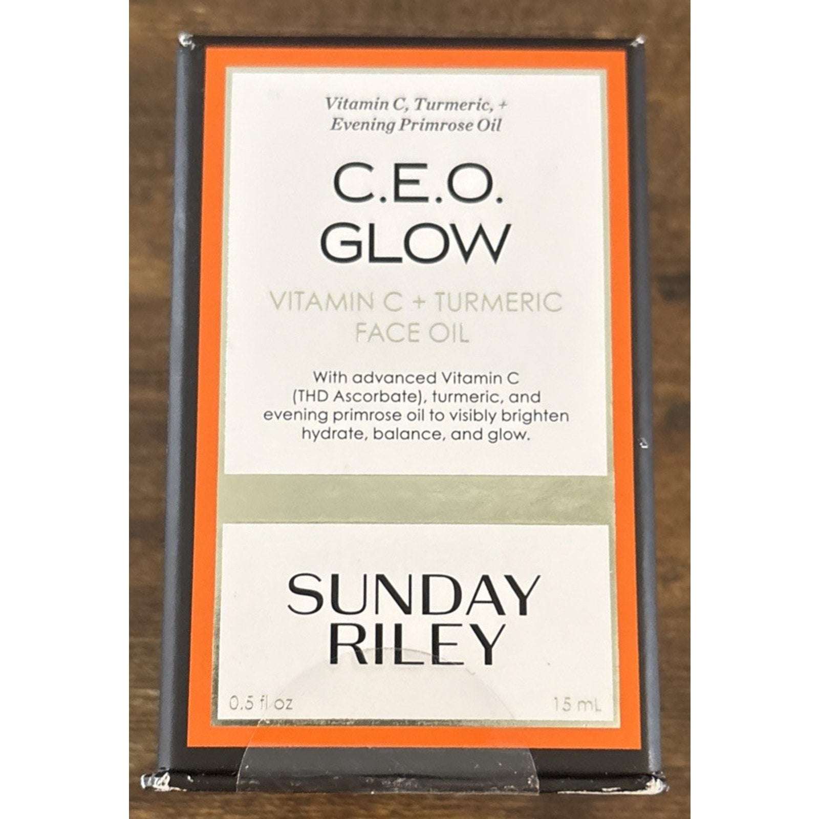 NEW Sunday Riley CEO Glow Vitamin C Turmeric & Primrose Face Oil 0.5oz/15ml