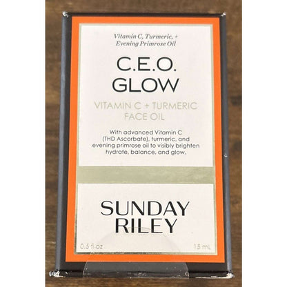 NEW Sunday Riley CEO Glow Vitamin C Turmeric & Primrose Face Oil 0.5oz/15ml