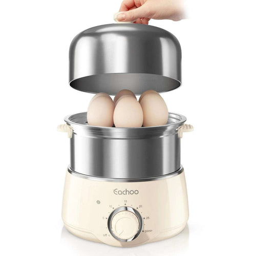 14 Egg Stainless Steel Electric Rapid Hard Boiled Egg Cooker Steamer w/ Timer