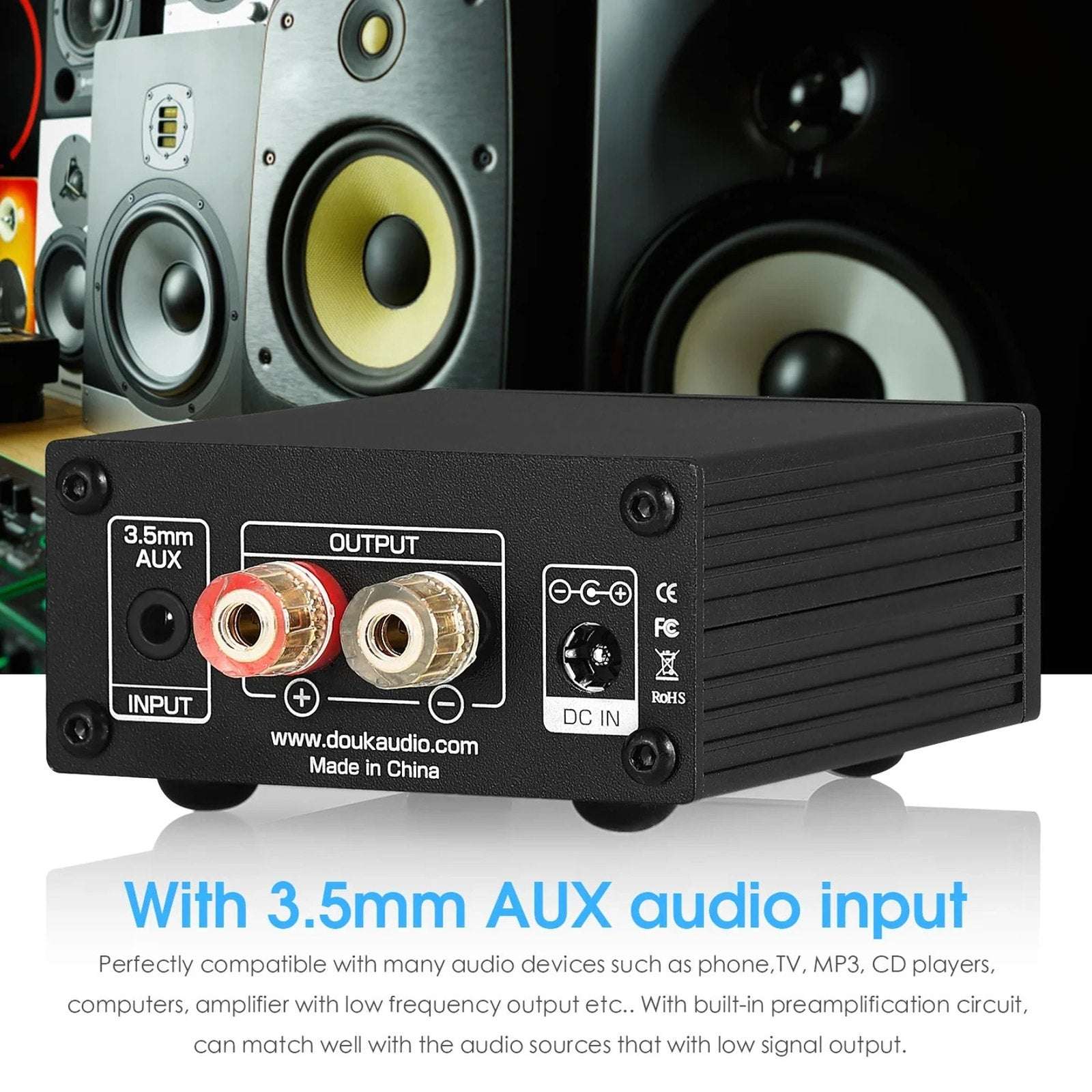 Nobsound NS-03G SUB Mini Mono Channel Digital Amplifier HiFi Subwoofer Power AMP