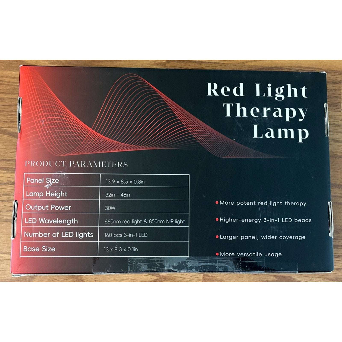 SAVILER Red Light Therapy Panel w/ Stand 160 LED 660nm 850nm Near Infrared READ!