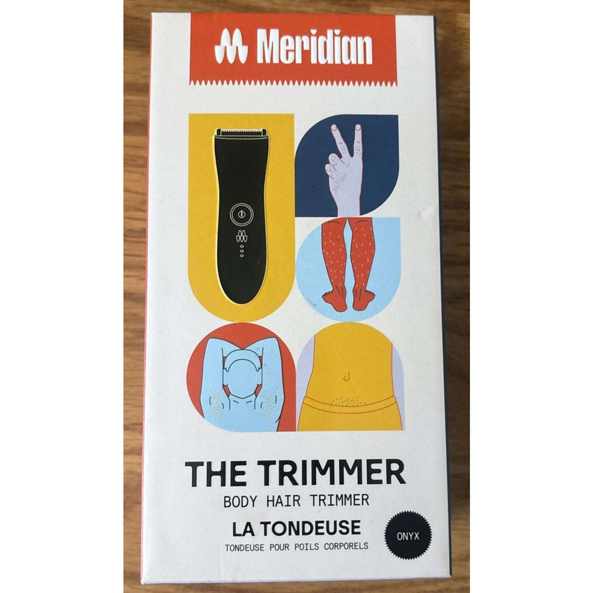 Meridian The Trimmer Whole Body Hair Trimmer Waterproof & Rechargeable in ONYX