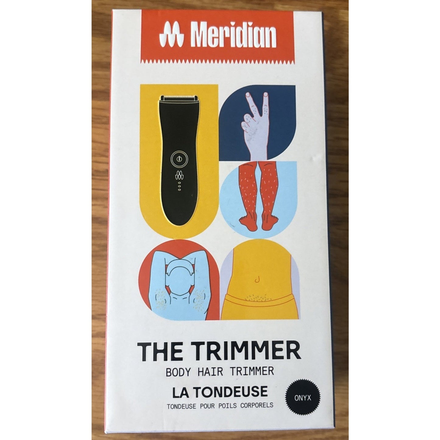 Meridian The Trimmer Whole Body Hair Trimmer Waterproof & Rechargeable in ONYX