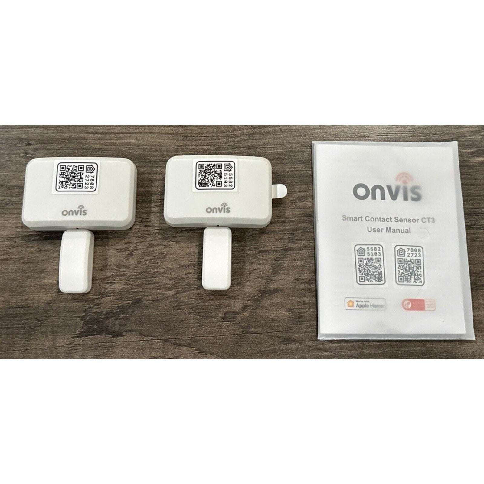 Onvis Thread-Enabled Door Window Contact Sensor Wireless Alarm Apple Home 2Pack