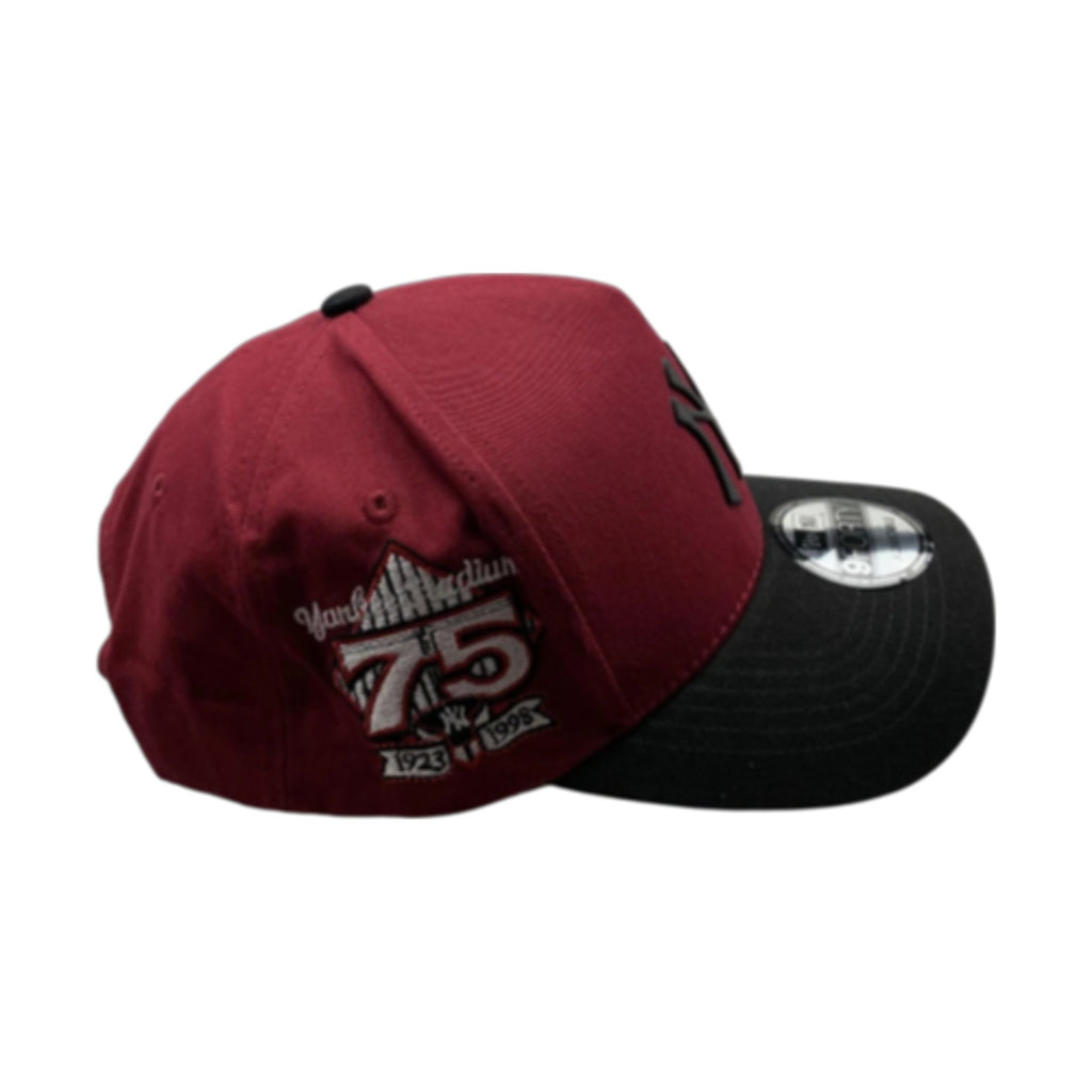 New Era 9FORTY New York Yankees 75th Anniv. A-Frame Snapback Hat Cap Red & Black