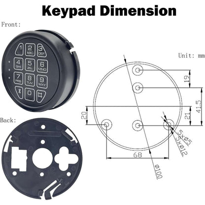 LOCK SAFE DIY Electronic Programmable Replacement Lock Keypad with Solenoid Lock