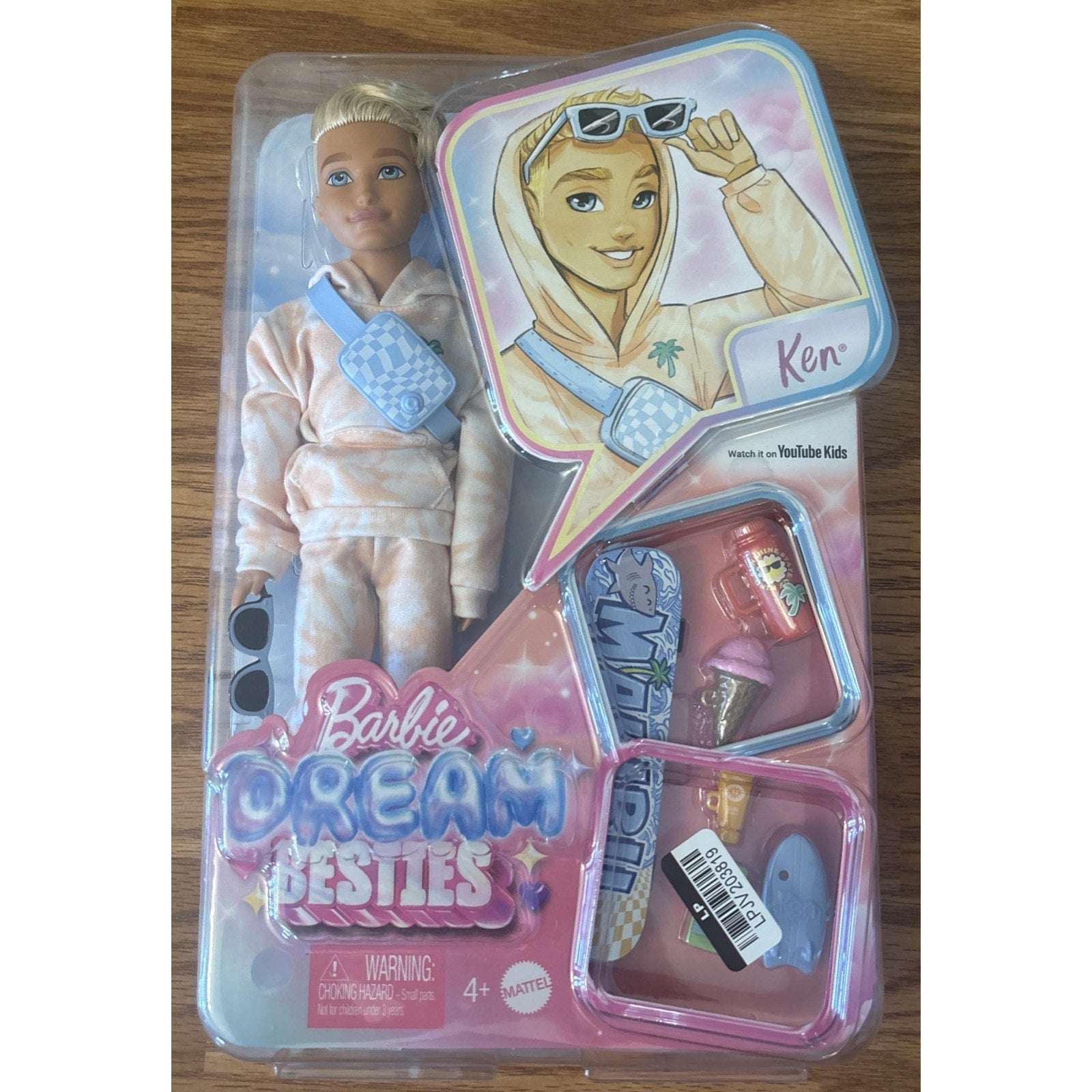 Barbie Dream Besties Barbie “Ken” Fashion Doll YouTube w/ Skateboard