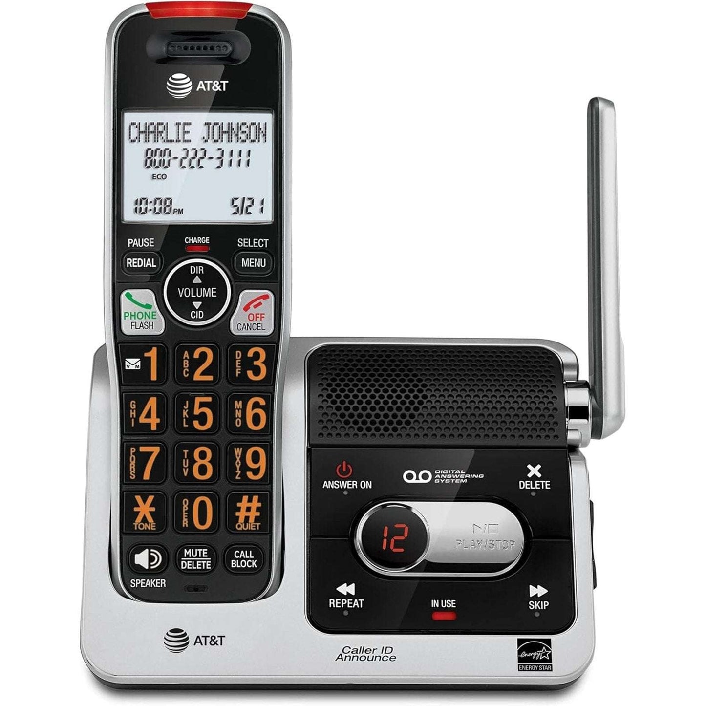 AT&T BL102 DECT 6.0 Cordless Phone w/ Answering Machine Caller ID/Block Intercom