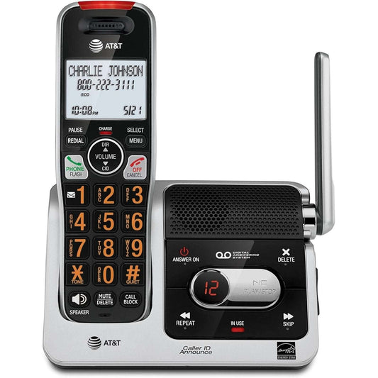 AT&T BL102 DECT 6.0 Cordless Phone w/ Answering Machine Caller ID/Block Intercom