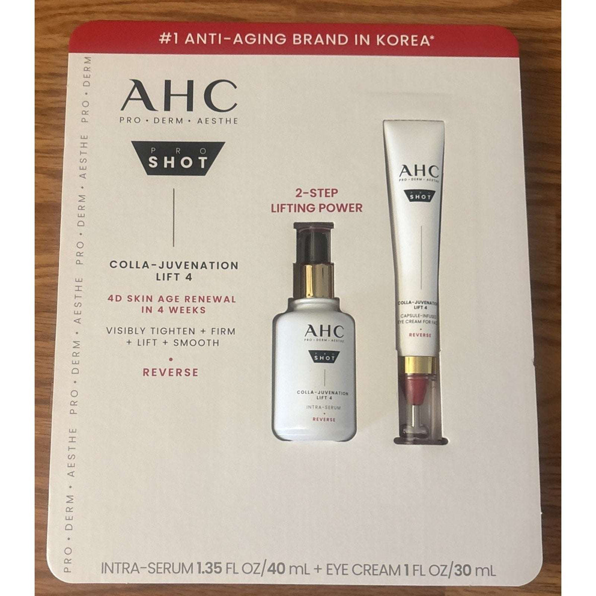 AHC Pro Shot Colla Juvenation Lift 4 Duo Serum Eye & Face Cream 40ml/30ml