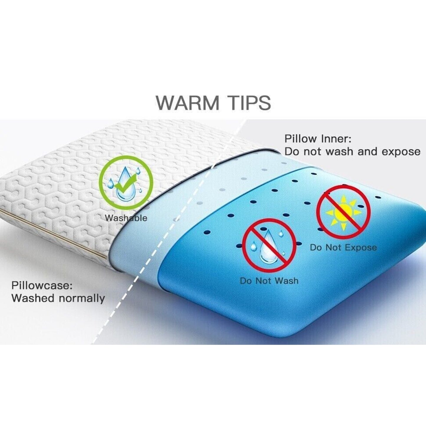 BedStory Memory Gel Foam Pillow Medium Firm Queen Size Orthopedic for Neck Pain